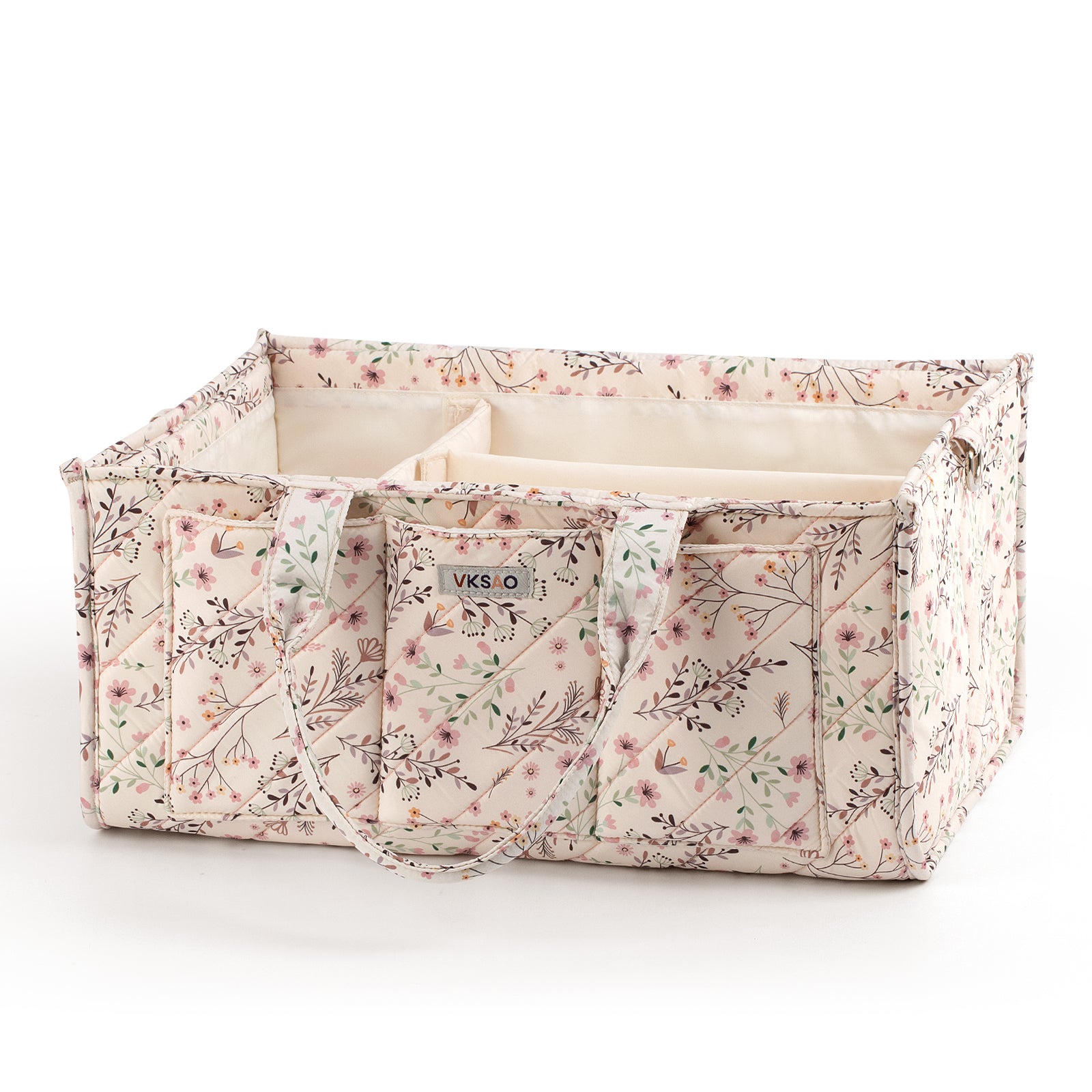 Baby Diaper Caddy with zipper pocket, Nursery Must Haves - Baby Shower Basket Gifts - Nursery Storage Bin and Car Organizer for Diapers and Baby Wipes Essentials, Multi-Functional